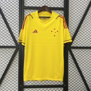 Cruzeiro Goalkeeper Yellow Kit Soccer T-Shirt