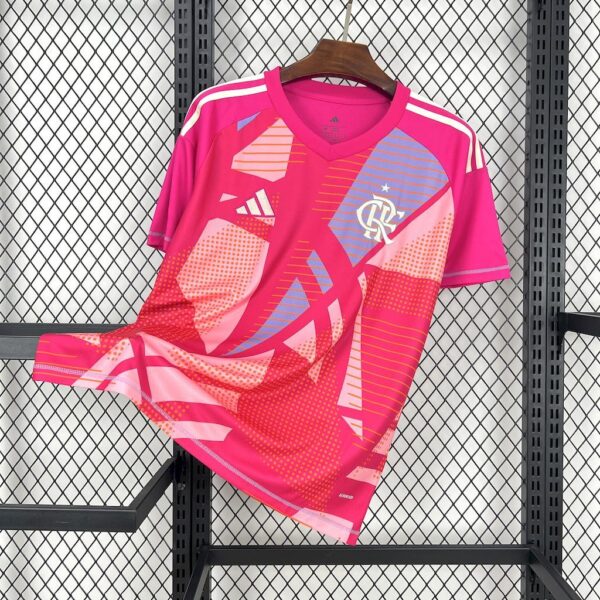 Flamengo Goalkeeper Pink Shirt Football Uniform