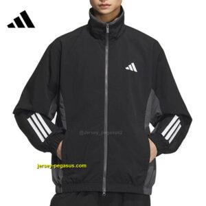 2025 Adidas Cream Colored Nylon Taslon Full Zipper Windbreaker