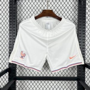 2025 France White Shorts Football Pants
