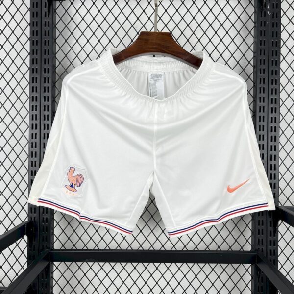 2025 France White Shorts Football Pants