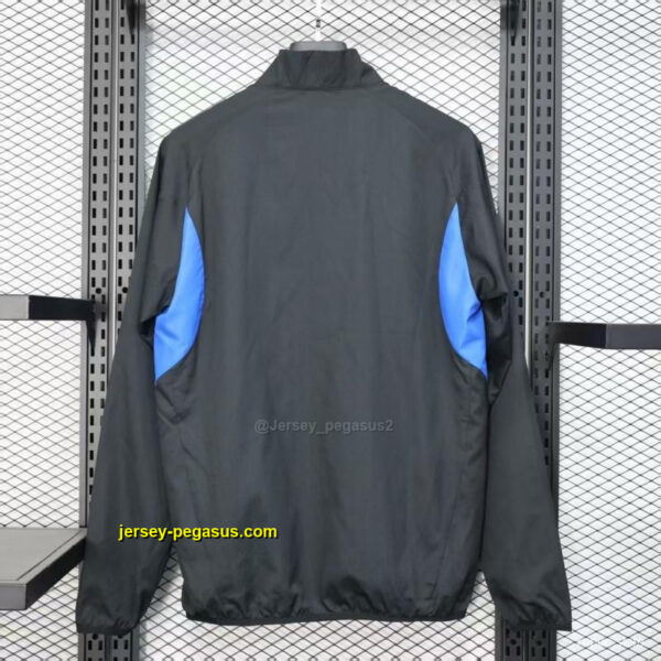 Manchester United Black Windbreaker (with Inner Lining)
