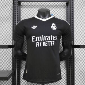 Real Madrid Black GoalKeeper Kit Player Version Shirt Soccer