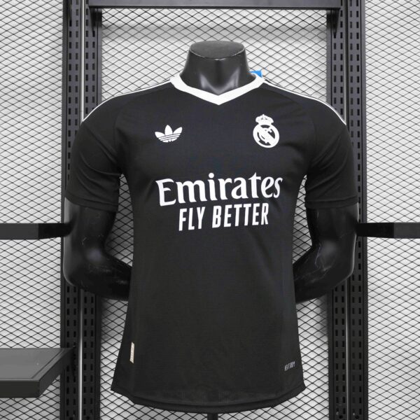 Real Madrid Black GoalKeeper Kit Player Version Shirt Soccer