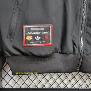 Manchester United Jacket Black Windbreaker