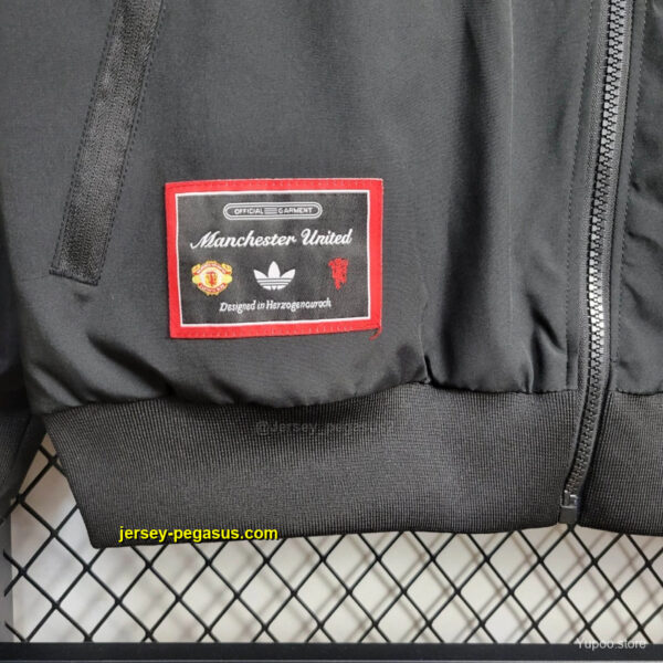 Manchester United Jacket Black Windbreaker