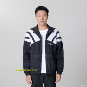 2025 Adidas GreenWhiteBlack Full Zipper Windbreaker