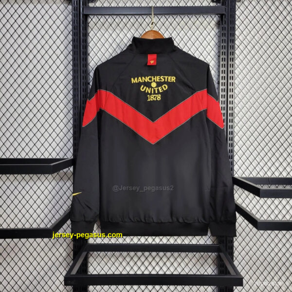 Manchester United Jacket BlackRed Windbreaker