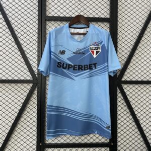 Sao Paulo Goalkeeper Blue Shirt Soccer Uniform