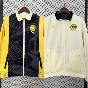 2024 Dortmund Trench Coat Reversible Windbreaker Double-Sides Jacket Sport AAAAJ