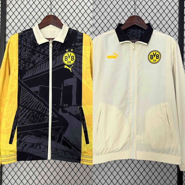 2024 Dortmund Trench Coat Reversible Windbreaker Double-Sides Jacket Sport AAAAJ