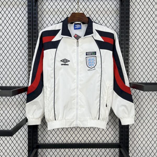 2024 England Classic Style White Windbreaker Jacket