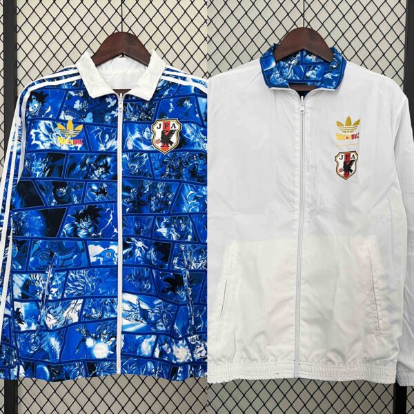 2024 Japan Blue&White Trench Coat Reversible Windbreaker Jacket Soccer AAAAJerse