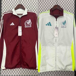 2024 Mexico Trench Coat Reversible Windbreaker Double-Sides Jacket