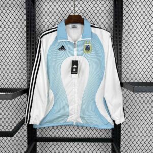 2025 Argentina White Blue Windbreaker Jacket