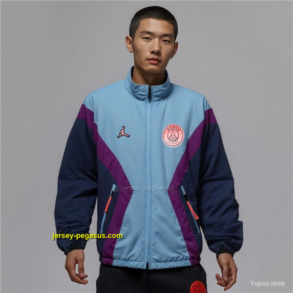 PSG Retro Color Block Track Jacket Set - BlueBlackPink Collection Windbreaker 3