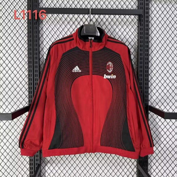 AC Milan Retro Windbreaker Red Jackets