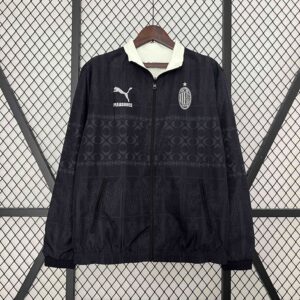 AC Milan Trench Coat Reversible Windbreaker Double-Sides Jacket
