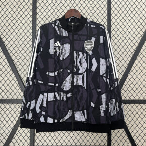 Arsenal Grey&black Windbreaker Jacket Football