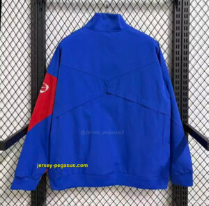 Paris Saint-Germain Blue with Red Full Zipper Windbreaker