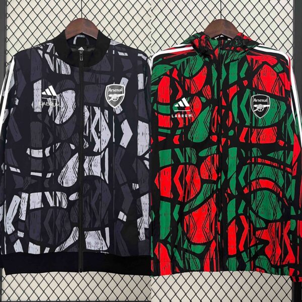 Arsenal Trench Coat Reversible Windbreaker Double-Sides Jacket