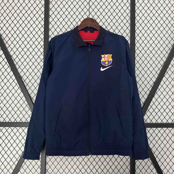 Barcelona Reversible Windbreaker Red&Navy Special Edition Style Double-Sides Jac