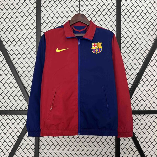 Barcelona Trench Coat Reversible Windbreaker Double-Sides Jacket