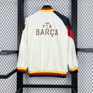 Barcelona White Windbreaker Jacket