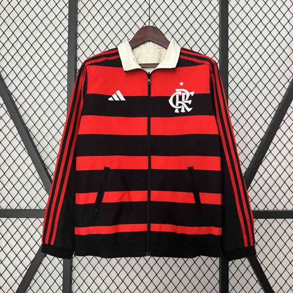 Flamengo Trench Coat Reversible Windbreaker Double-Sides Jacket Soccer