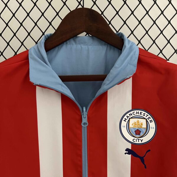 Manchester City Reversible Windbreaker Red&Blue Double-Sides Jacket Soccer Jerse