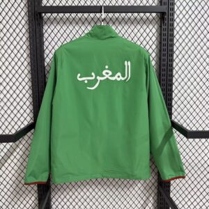 Morocco Red&Green Trench Coat Reversible Windbreaker Jacket