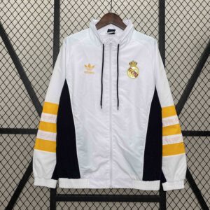 Real Madrid White Windbreaker Jacket