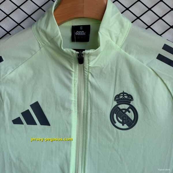 Real Madrid Green Full Zipper Windbreaker + Long Pants