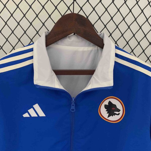 Roma Reversible Windbreaker White&Blue Double-Sides Jacket Soccer Jerseys For Sa