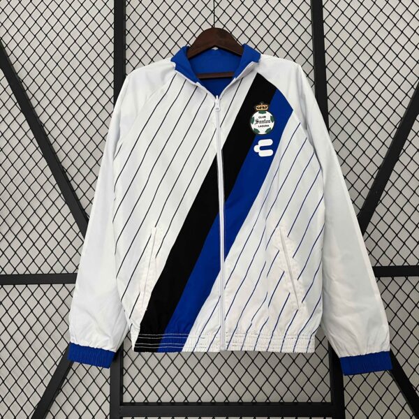 Santos Laguna Reversible Windbreaker White&Blue Double-Sides Jacket Soccer Jerse