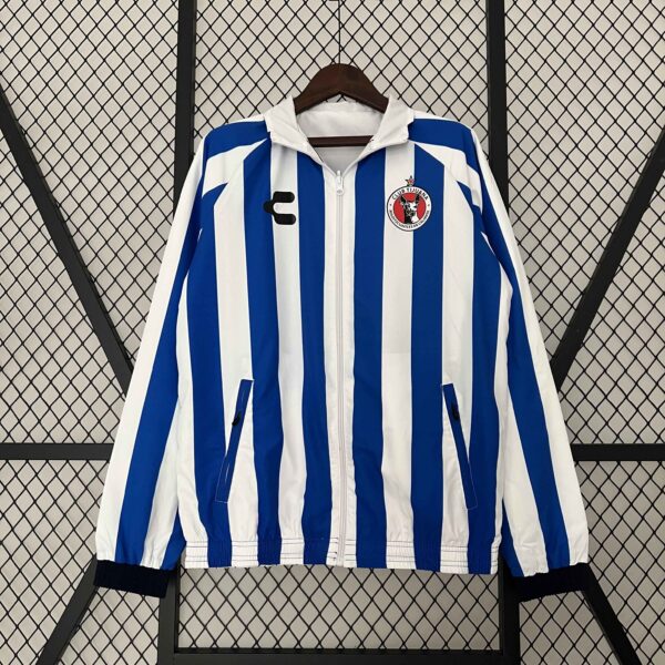 Tijuana Reversible Windbreaker White&Blue Double-Sides Xolos Jacket Soccer Jerse