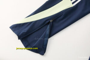 Real Madrid Navy Blue Full Zipper Hooded Windbreaker Tracksuit + Long Pants