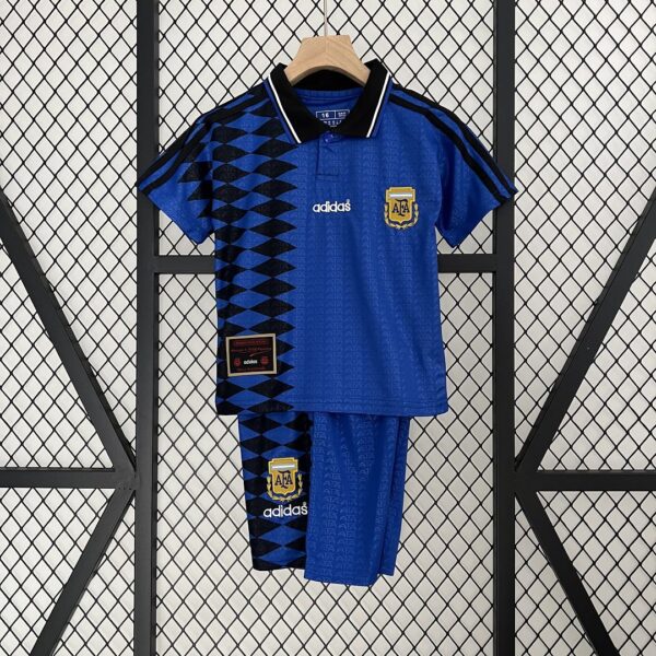1994 Argentina Away Retro Kid Kits Youth Apparels Football