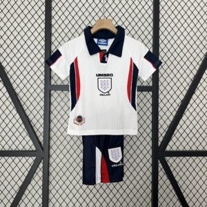 1998 England Home Retro Kid Kits Youth Apparels Sport