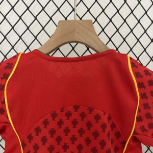 2004 Portugal Home Retro Kid Kits Youth Apparels