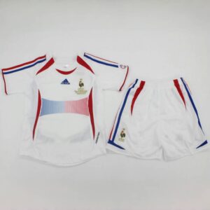2006 France Away Retro Kid Kits Youth Apparels Soccer