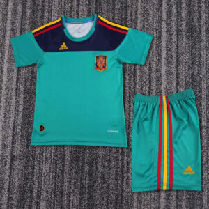 2010 Spain Goalkeeper Retro Kid Kits Youth Apparels Soccer