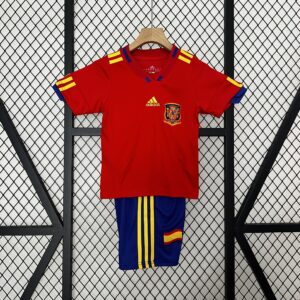 2010 Spain Home Retro Kid Kits Youth Apparels Sport