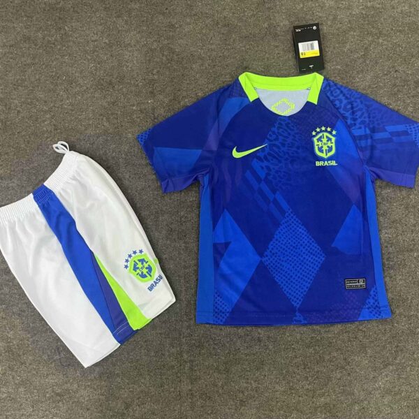 2025 Brazil Away Kid Kits Youth Apparels