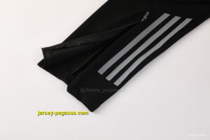 2025 Adidas Light Grey & Black with Leopard Print Pattern Half Zipper Jacket +Lo