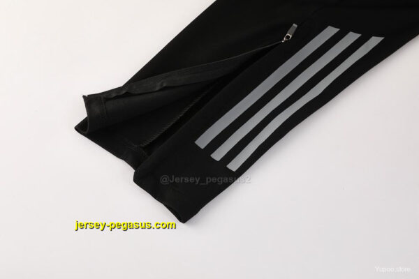 2025 Adidas Light Grey & Black with Leopard Print Pattern Half Zipper Jacket +Lo