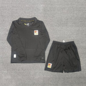 AC Milan 125th Anniversary Black Long Sleeve Kid Kits Youth Apparels Soccer AAAA