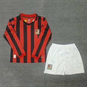AC Milan 125th Anniversary Red Long Sleeve Kid Kits Youth Apparels Soccer AAAAJe
