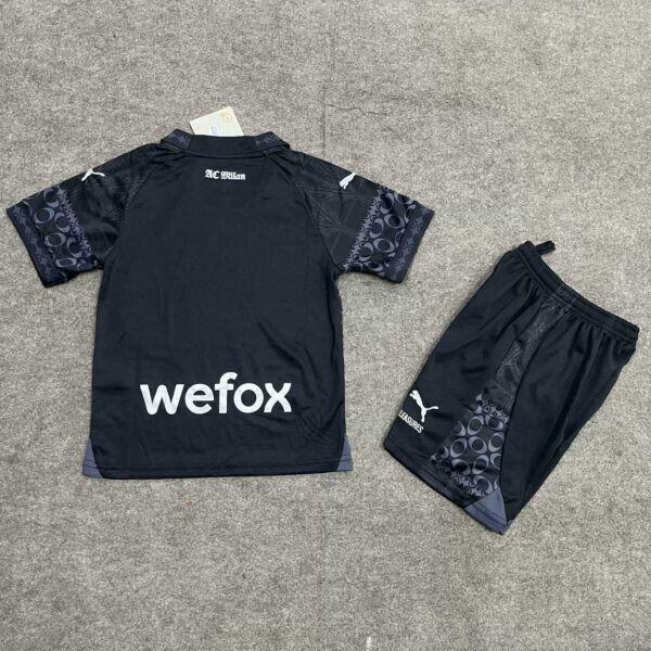AC Milan Fouth Kid Kits Black Youth Apparels
