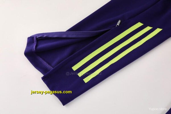 2025 Adidas PurpleNeon Green Half Zipper Jacket +Long Pants